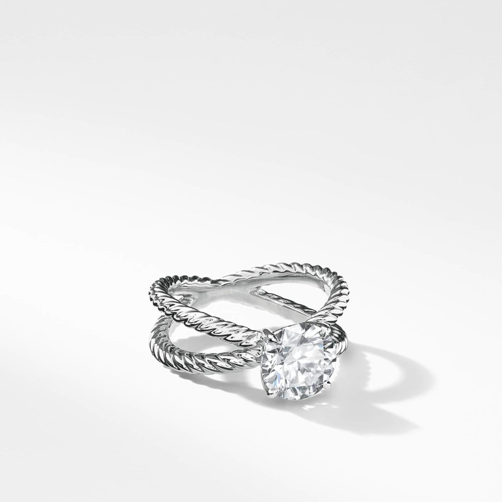 David Yurman DY Crossover Engagement Ring in Platinum Round Review
