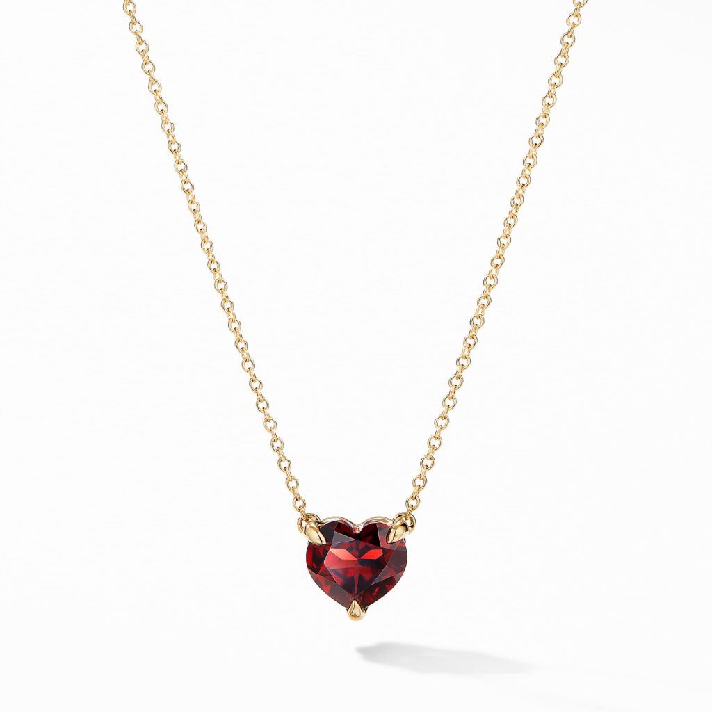 David Yurman Heart Pendant Necklace in 18K Yellow Gold with Garnet Review