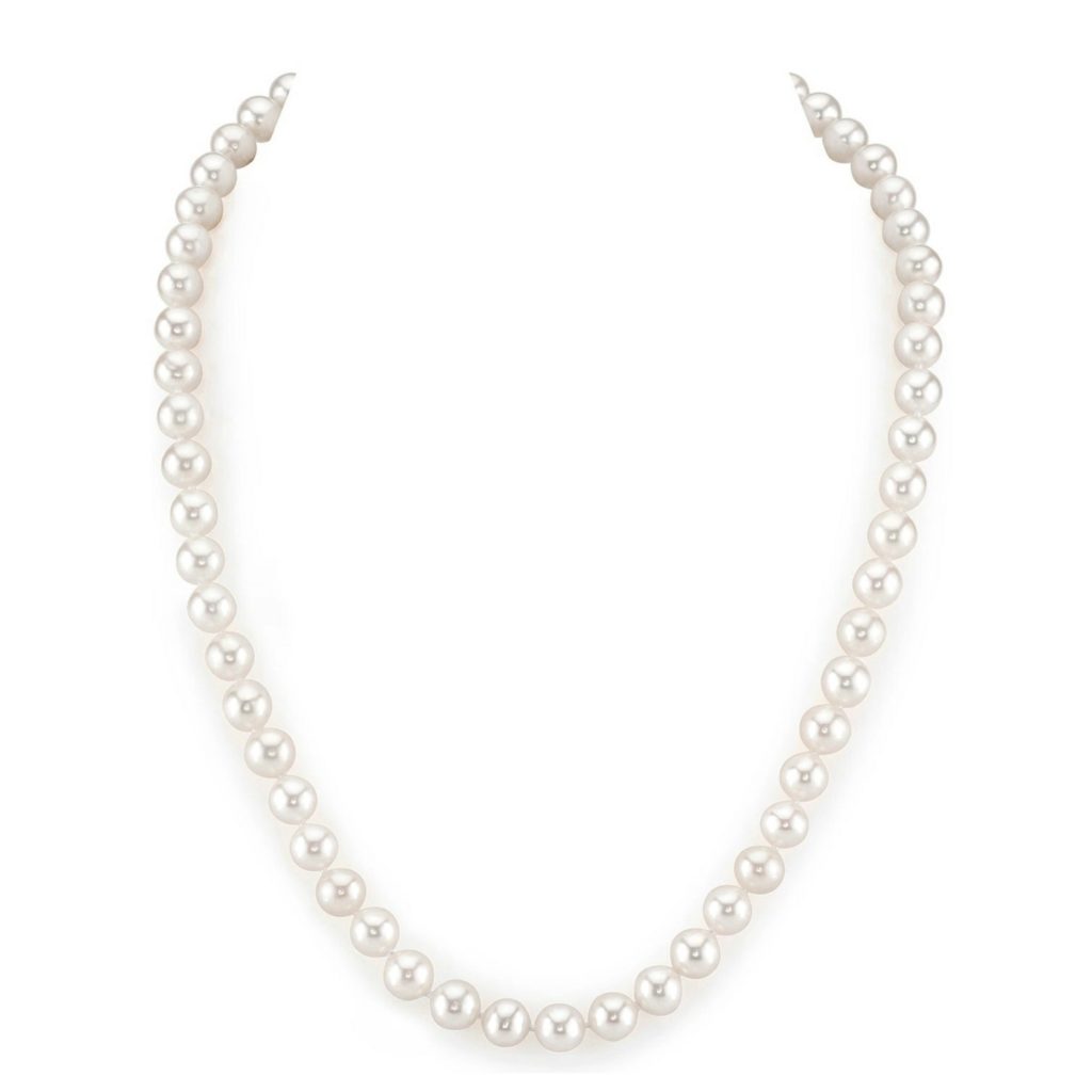 The Pearl Source 7.0-7.5mm White Freshwater Pearl Necklace AAA Quality Review