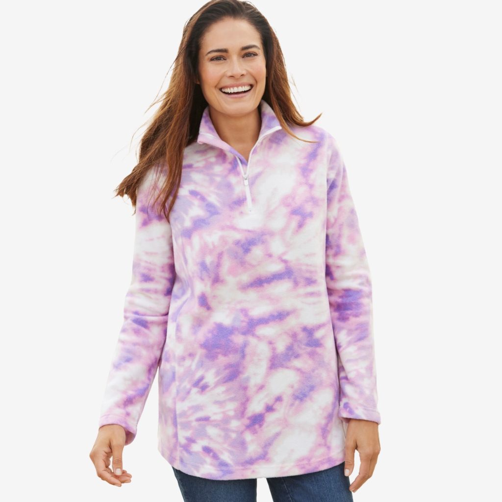 Woman Within Microfleece Quarter-Zip Pullover Review