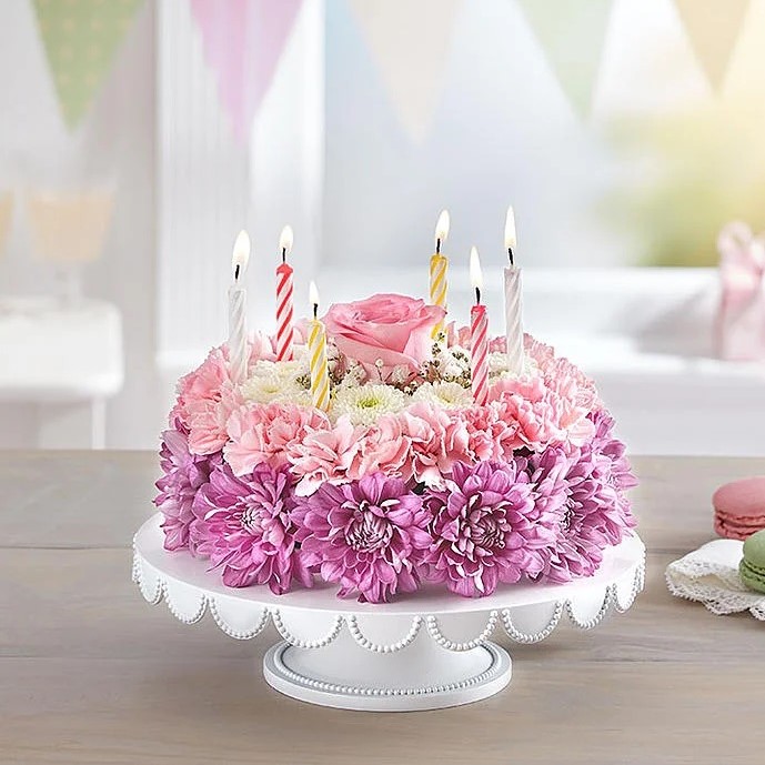 1800Flowers Birthday Wishes Flower Cake Vibrant Review
