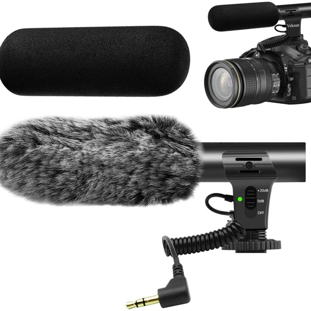  Camera Microphone, M-1 Video Microphone for DSLR Interview Shotgun Mic for Canon Nikon Sony Panasonic Fuji Videomic with Windscreen 3.5mm Jack