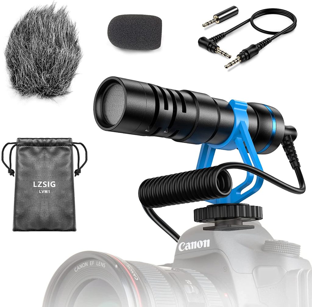  LZSIG Video Microphone,DSLR Camera Microphone,Shotgun Mic.Suitable for iPhone/Android Smartphones/Canon/Nikon/Sony/Pocket Cameras. Used for Recording,Interview,Vlogging,Live,YouTube,Tiktok-LVM1