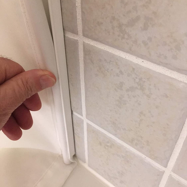  Shower Curtain Splash Guard Plus with Extra Wall Channels