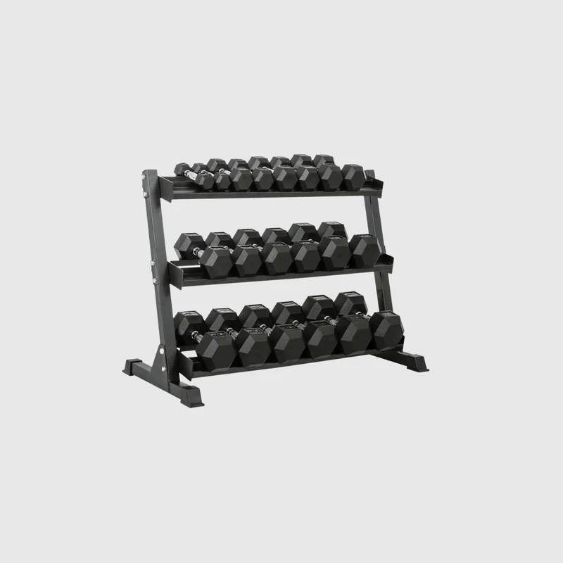 Better Body Equipment Rubber Hex Dumbbell Set + Weight Rack Review