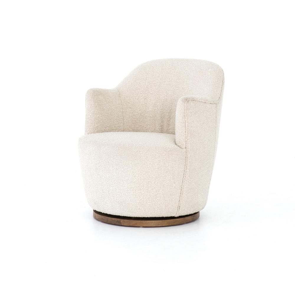 Castlery Amber Bouclé Swivel Chair Snow Review