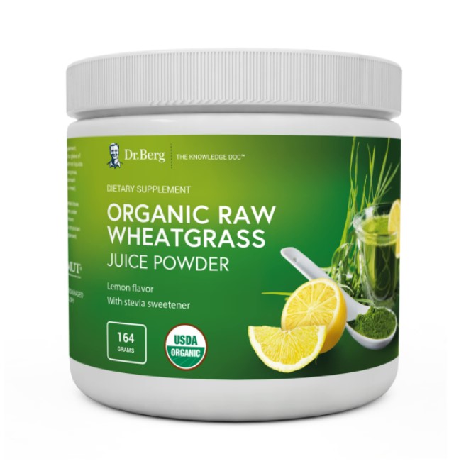 Dr. Berg Organic Raw Wheatgrass Juice Powder (Lemon Flavor) Review