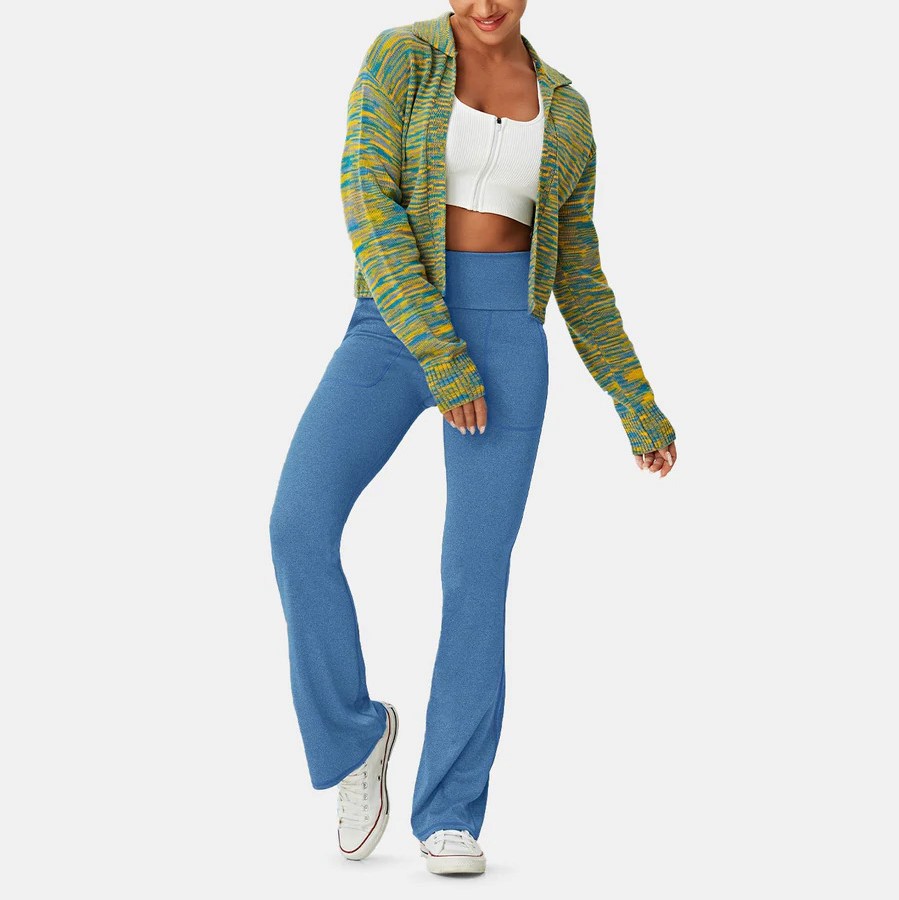 Halara In My Feels Super High Waisted Foldover Pocket Full Length Flare Leggings Review