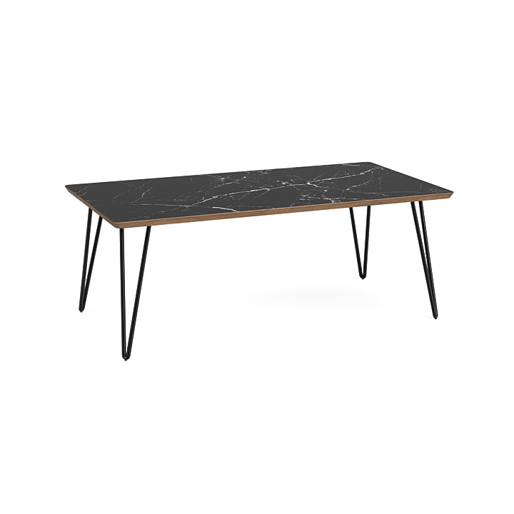 Inside Weather Rectangle Custom Via Coffee Table in Black Marble Review