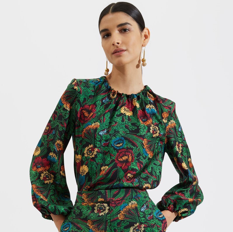 La DoubleJ Charming Top Night Garden in Silk Twill Review