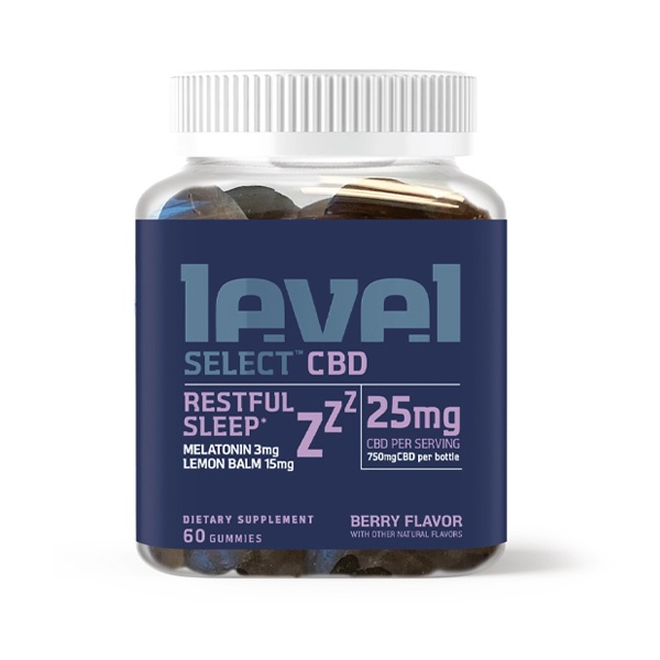 Level Select CBD Gummies 750mg 60ct Level ZZZ Restful Sleep Review