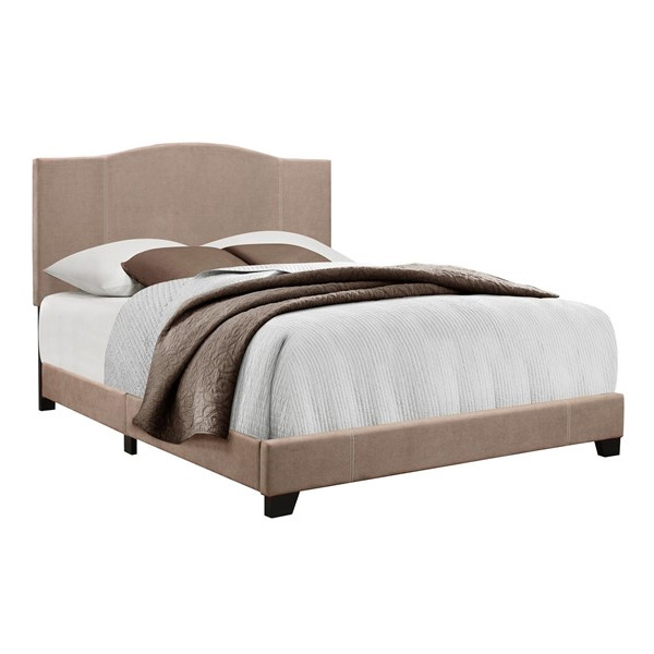 Living Spaces Queen Sand Stitched Camelback Upholstered Bed Review
