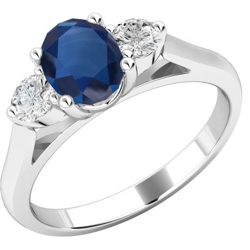 Purely Diamonds PDS567W 3 Stone Sapphire & Diamond Ring 18ct White Gold Review