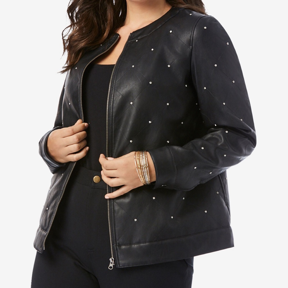 Roaman’s Rhinestone-Studded Bomber Jacket Review