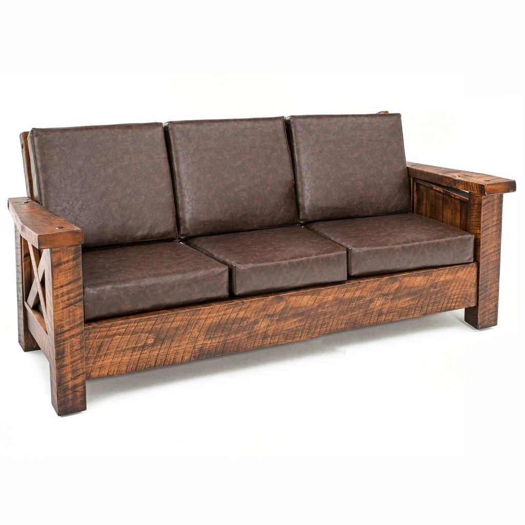Rustic Log Furniture Western Winds Weathered Wood Sofa Review