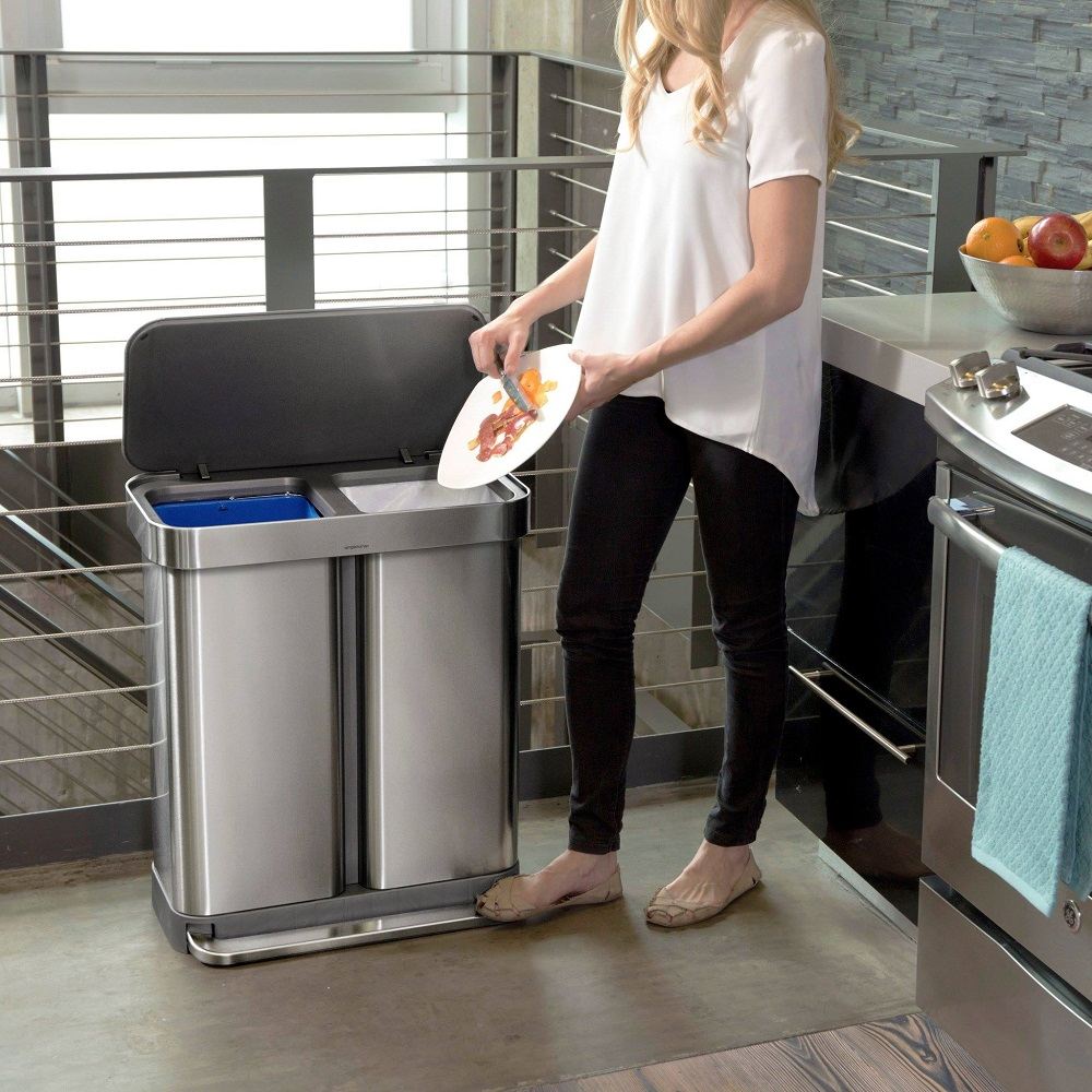 SimpleHuman Dual Compartment Rectangular Step Can Review