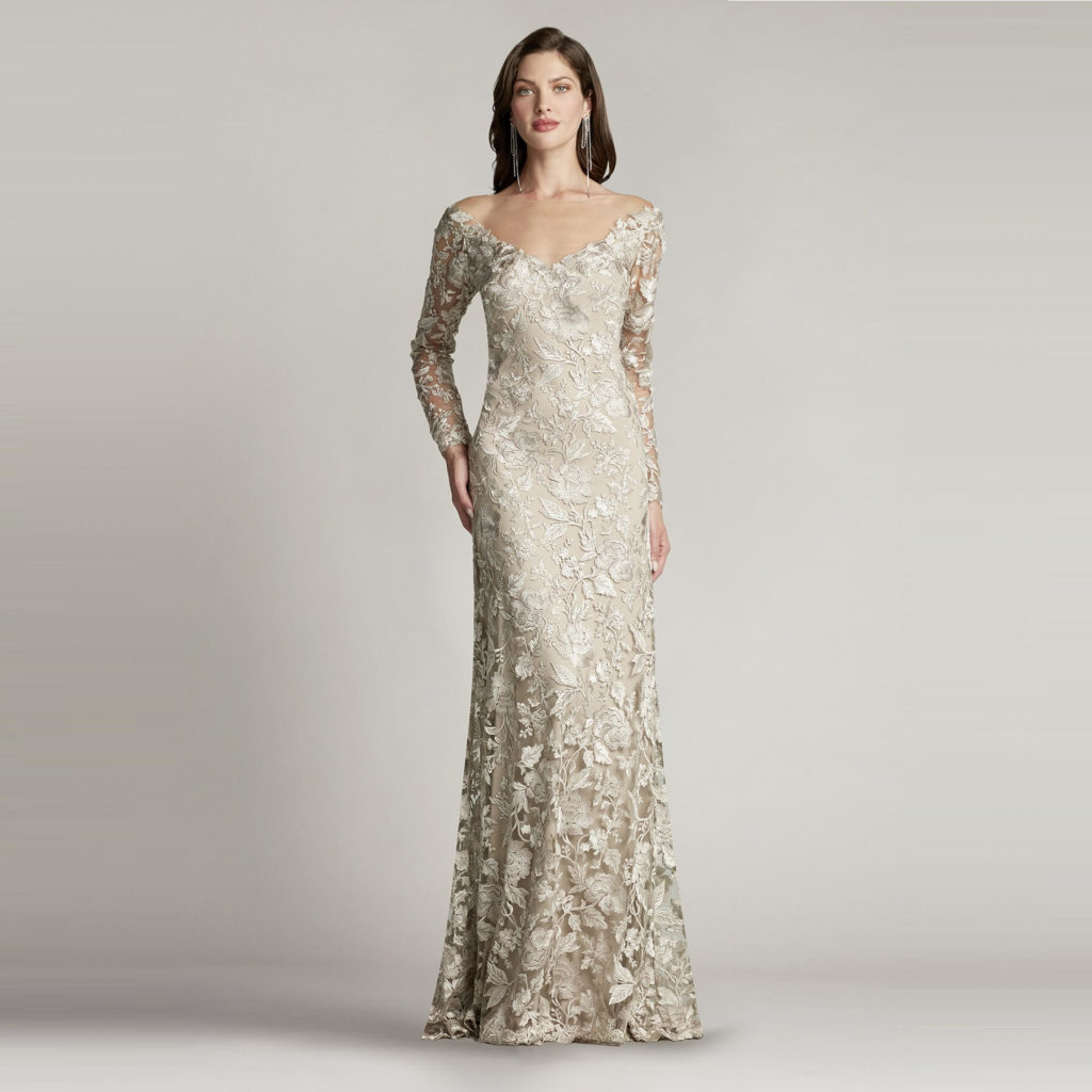 Tadashi Shoji Madlen Embroidered Tulle Gown Review