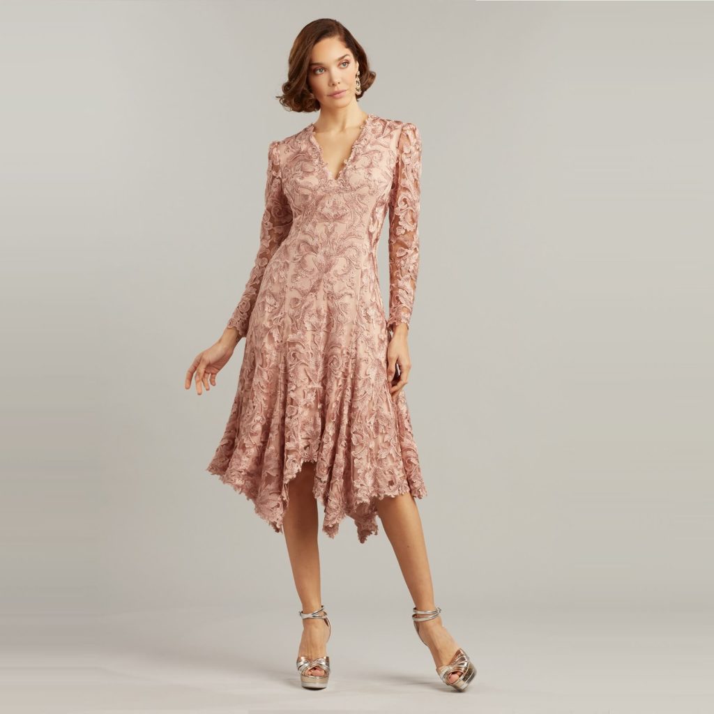 Tadashi Shoji Evota Handkerchief Hem Dress Review