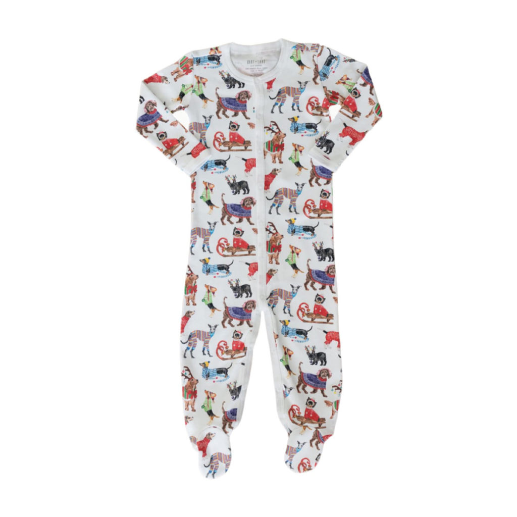 The Tot Hart + Land Baby/Toddler Organic Pima Cotton Footed Bodysuit Pj Holiday Pups Review
