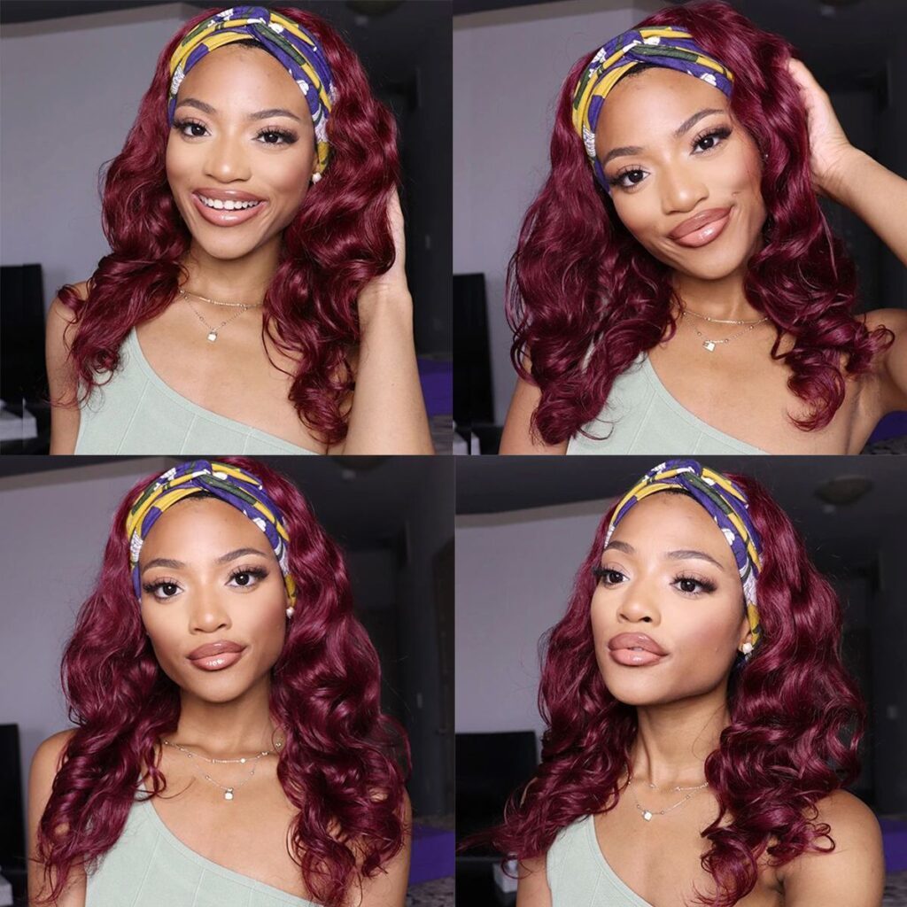 Yolova Body Wave Headband Wig Burgundy Human Hair Review