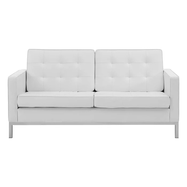 Jaimes 63'' Faux Leather Recessed Arm Loveseat