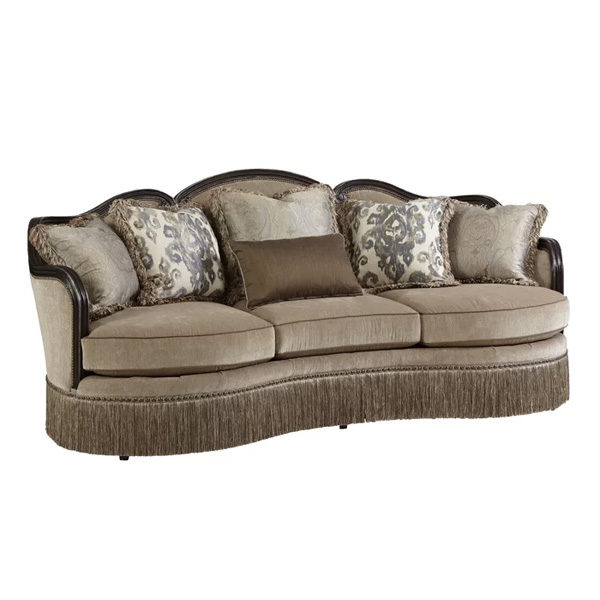 Coven 95'' Recessed Arm Curved Sofa