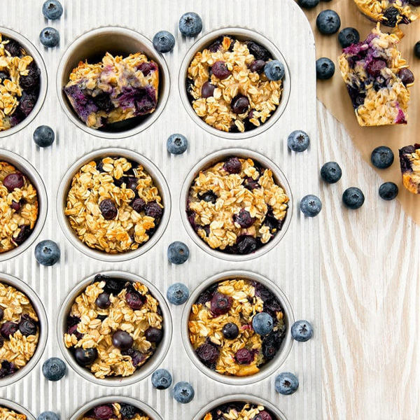 Baked Blueberry Oatmeal Cups