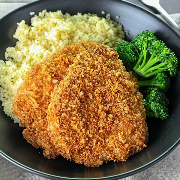 Crispy Baked Breaded Pork Chops