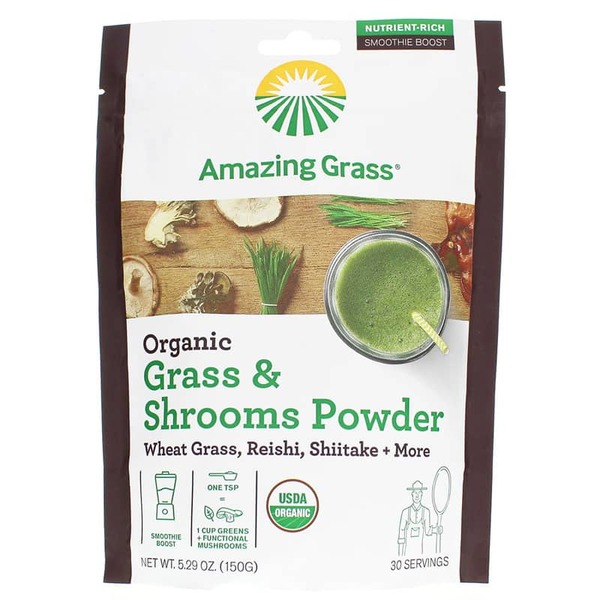 Amazing Grass Green Superfood Organic Grass & Shrooms Powder Review