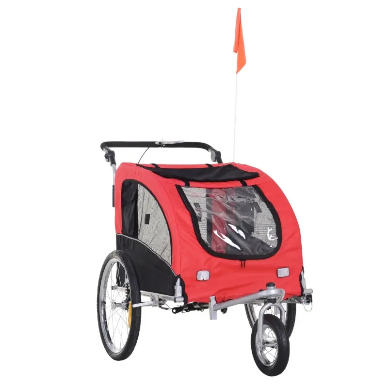 Aosom Elite II Pet Dog Bike Bicycle Trailer Stroller Jogger with Suspension Red Review