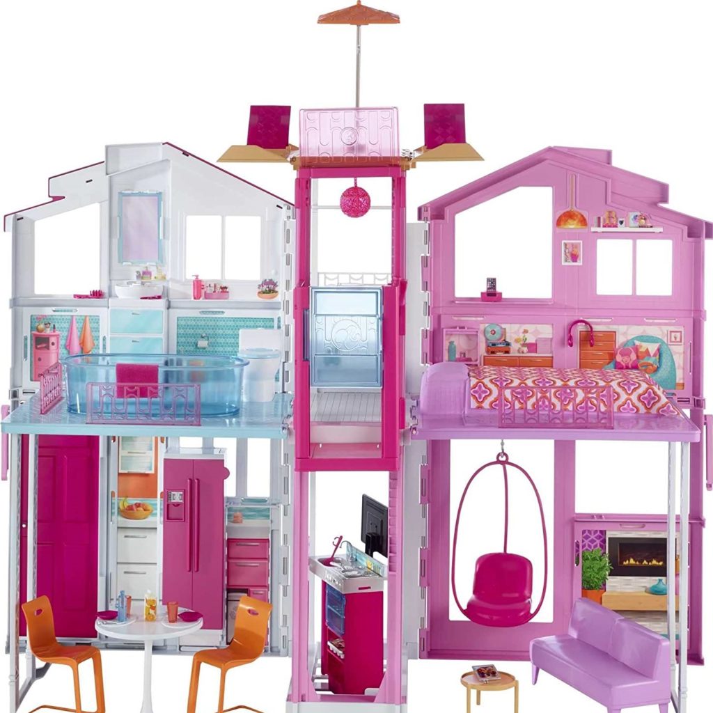Barbie 3-Story House with Pop-Up Umbrella