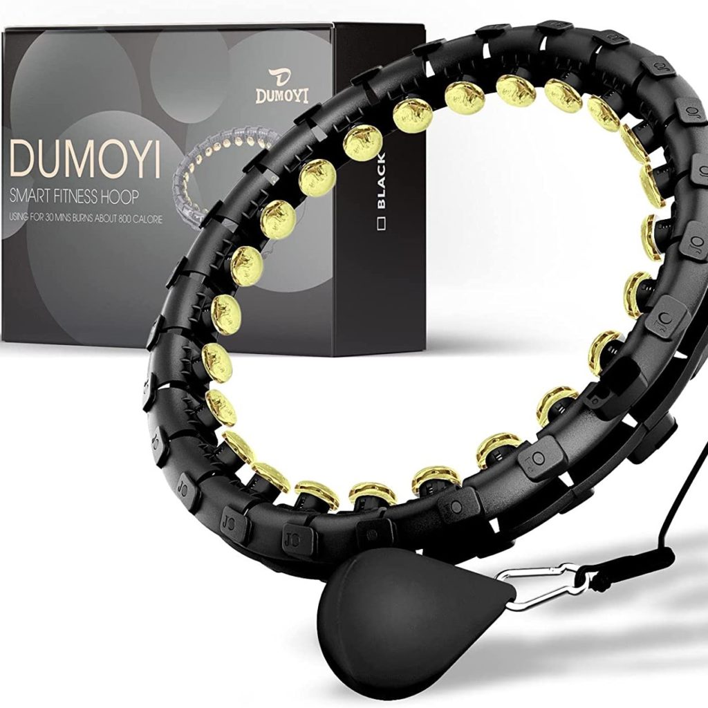 8 Best Infinity Hoops 3 Dumoyi Smart Weighted Fit Hoop for Adults Weight Loss, 24 Detachable Knots Fitness Hoop, 2 in 1 Adomen Fitness Massage Workout Equipment, Great for Exercise and Home Gym