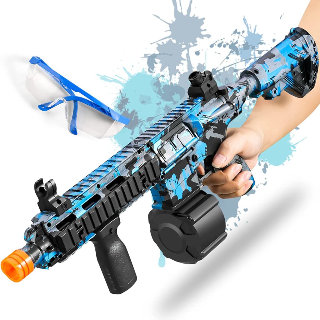 Electric Splat r m416 Water Bead Toy for boy Gel Foam splaterballgun Drum mag, Automatic Soft Splatter Ball Gun Blasters Pistol，orby Backyard Shooting Game for Age 12+ Kids and Adult