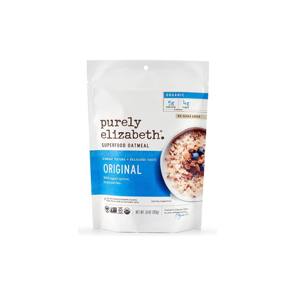 Purely Elizabeth Superfood Oats - Gluten-Free Oats & Non-GMO Project Verified | 100% Vegan & Packed with Protein & Fiber | Original - 10oz