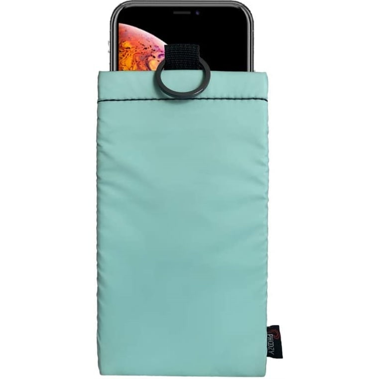 PHOOZY Apollo II Thermal Phone Case with Antimicrobial Lining and Keyring Connector - Helps Prevent Overheating in The Sun, Floats in Water, Protects Against Drops [Seafoam - Large]