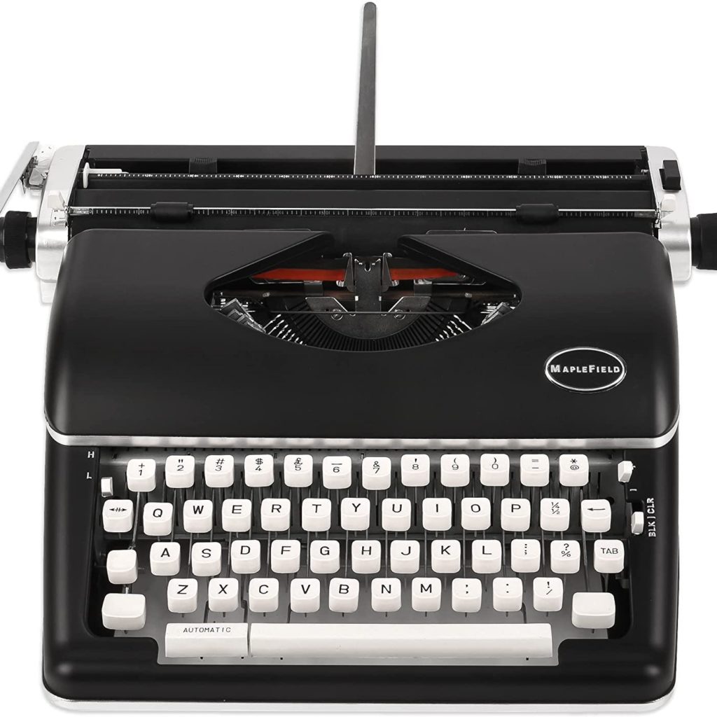 Maplefield - Retro Manual Typewriter - Vintage-Inspired Functional Decor - Distraction-Free Writing - ASMR Typing - Great for Letters, Creative Writing, Crafting and More