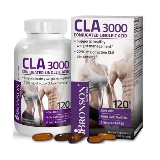 Bronson Vitamins CLA 3000 Conjugated Linoleic Acid Extra High Potency 3,000 mg 120 Softgels Review