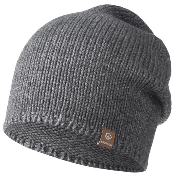 GIESSWEIN Gorro De Punto A Dos Aguas, Gorro De Merino Con Forro