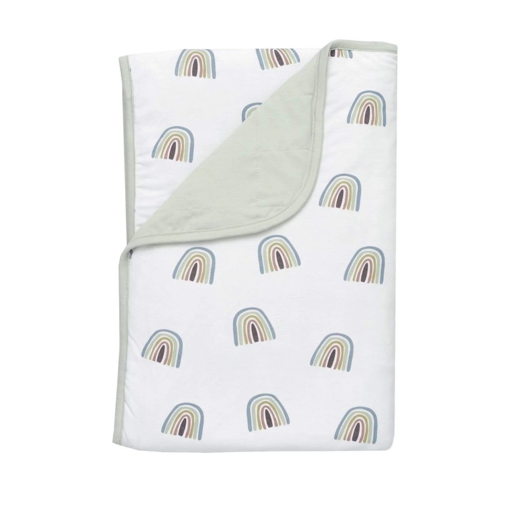 Kyte Baby Printed Toddler Blanket In Aloe Rainbow Review