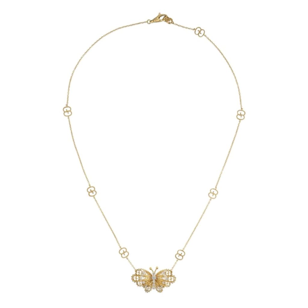 Mayors Gucci 18k Yellow Gold Butterfly 0.26cttw Diamond Necklace Review