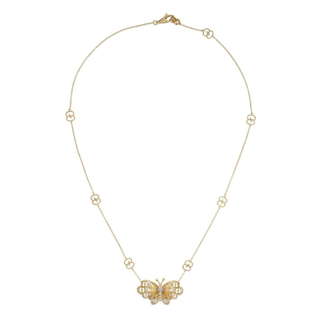 Mayors Jewelers Review 5 Mayors Gucci 18k Yellow Gold Butterfly 0.26cttw Diamond Necklace Review