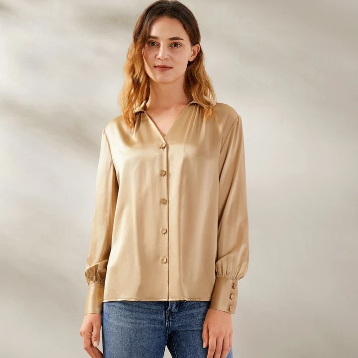 Mommesilk Retro French Long Sleeve Silk Blouse Review
