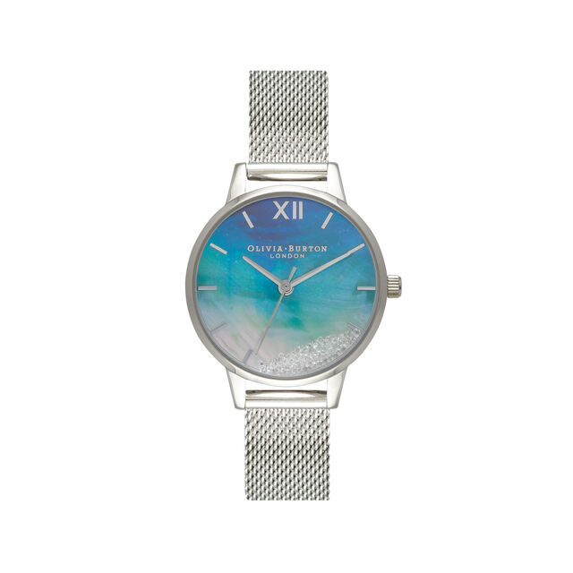 Olivia Burton Watches Wishing Waves Midi Dial Blue & Silver Mesh Watch Review