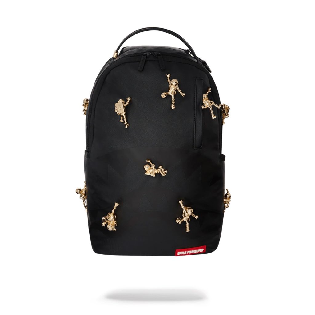 SprayGround The Lost In Space Backpack 10 3D Gold Metal Astronauts Review