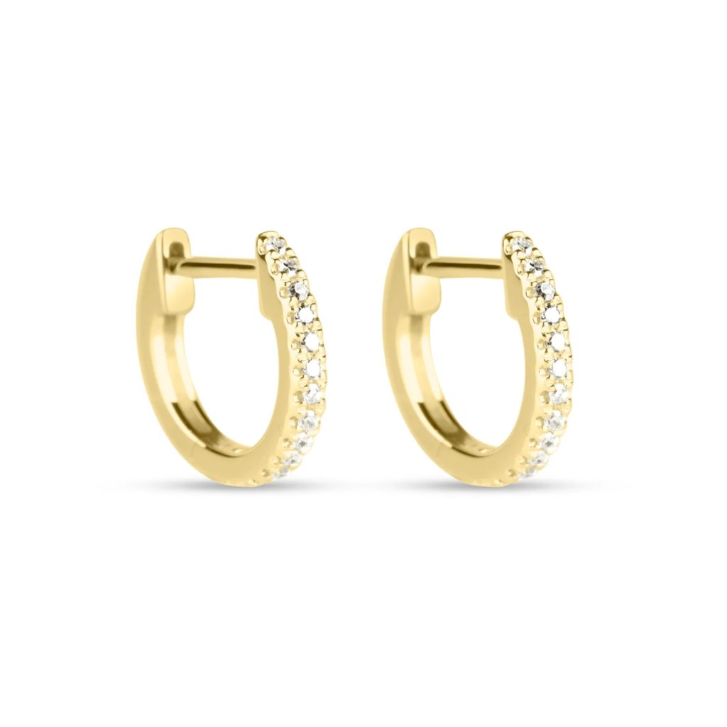 Stone and Strand White Diamond Pave Huggie Earrings Review