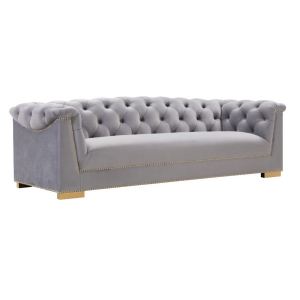 TOV Furniture Farah Grey Velvet Sofa Review