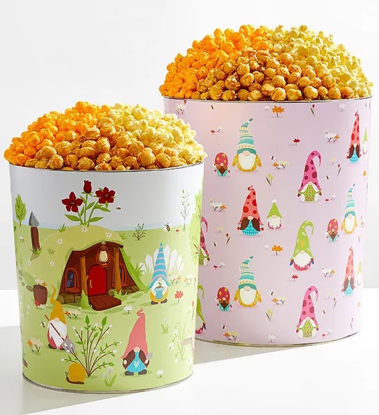 The Popcorn Factory Garden Gnomes Tins Review 