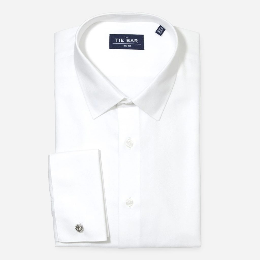 Tie Bar Herringbone Tuxedo White Non-Iron Dress Shirt Review