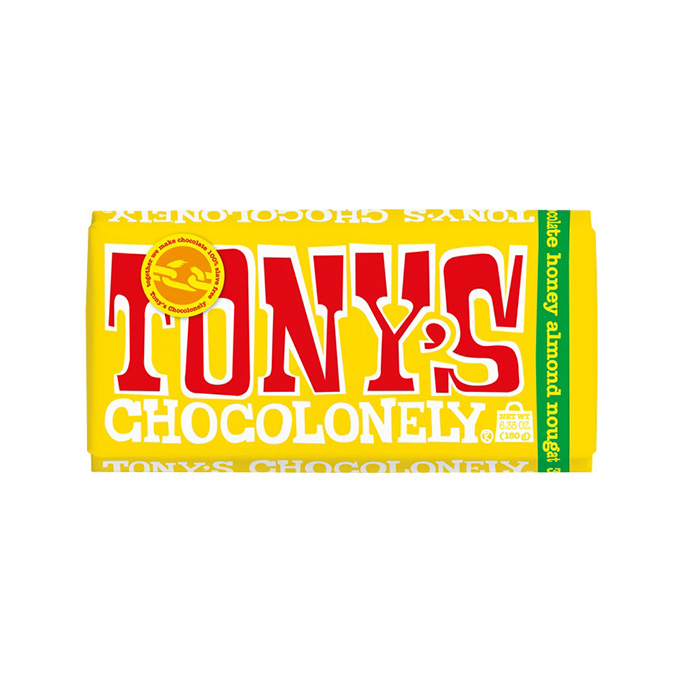 Tony's Chocolonely Milk Honey Almond Nougat 32% Review 