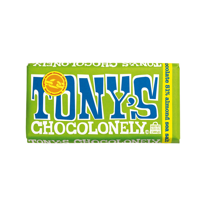 Tony's Chocolonely Dark Almond Sea Salt 51% Review